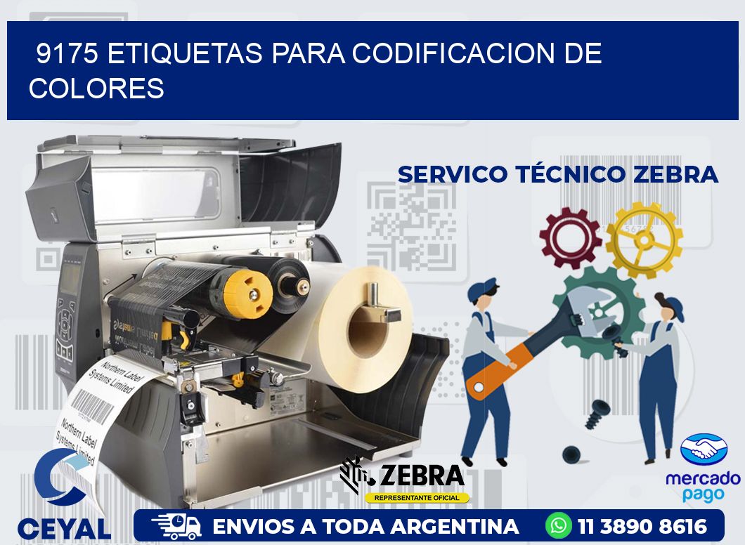 9175 ETIQUETAS PARA CODIFICACION DE COLORES