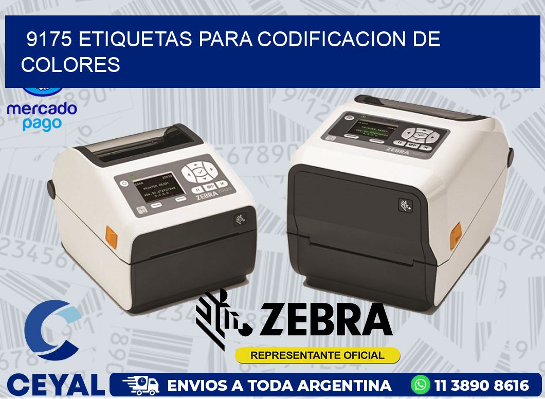 9175 ETIQUETAS PARA CODIFICACION DE COLORES