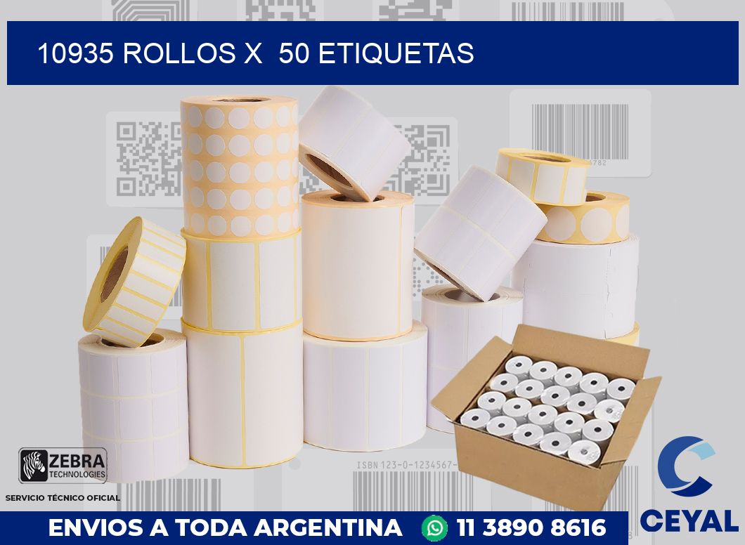 10935 Rollos x  50 etiquetas