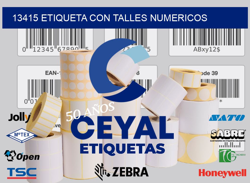 13415 ETIQUETA CON TALLES NUMERICOS