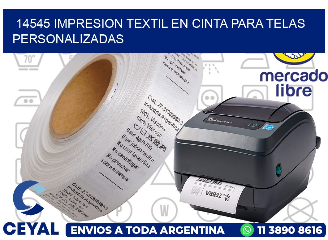 14545 IMPRESION TEXTIL EN CINTA PARA TELAS PERSONALIZADAS