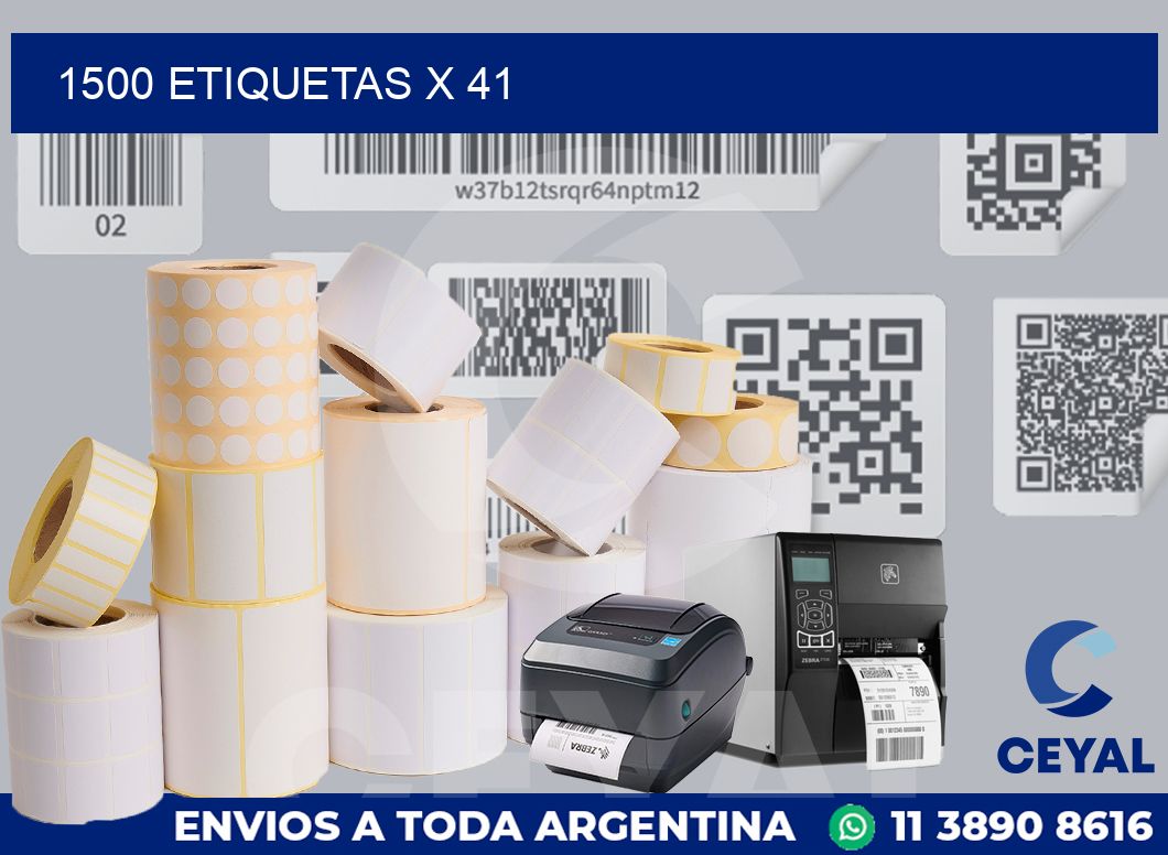 1500 Etiquetas x 41