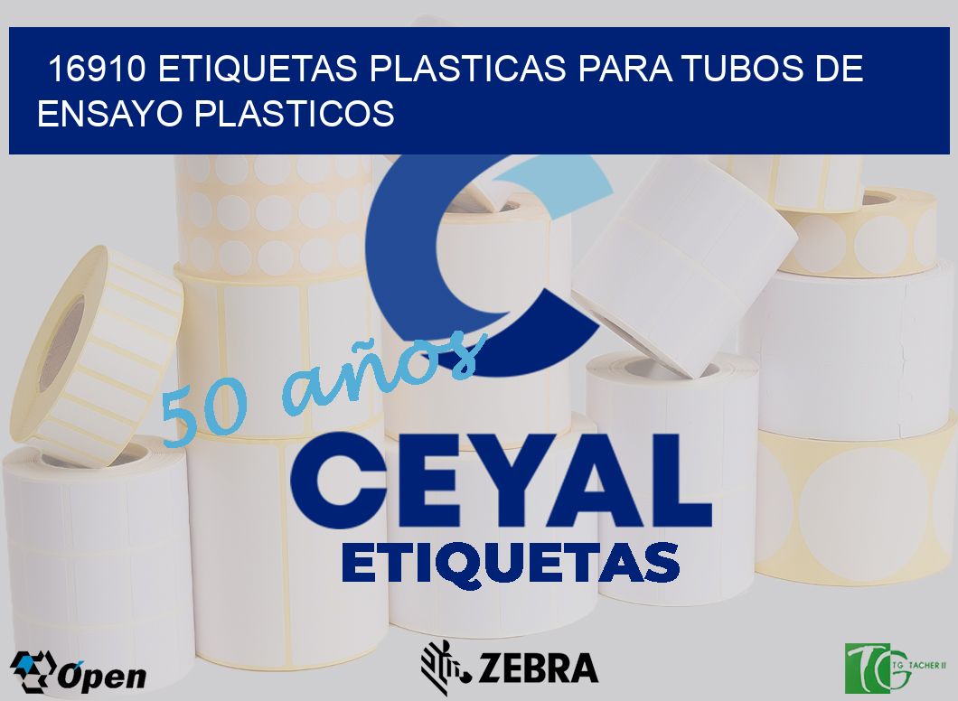 16910 ETIQUETAS PLASTICAS PARA TUBOS DE ENSAYO PLASTICOS