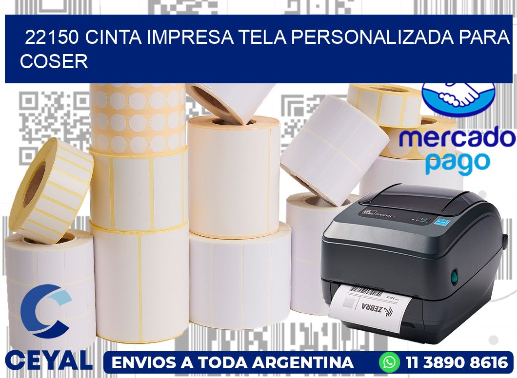 22150 CINTA IMPRESA TELA PERSONALIZADA PARA COSER