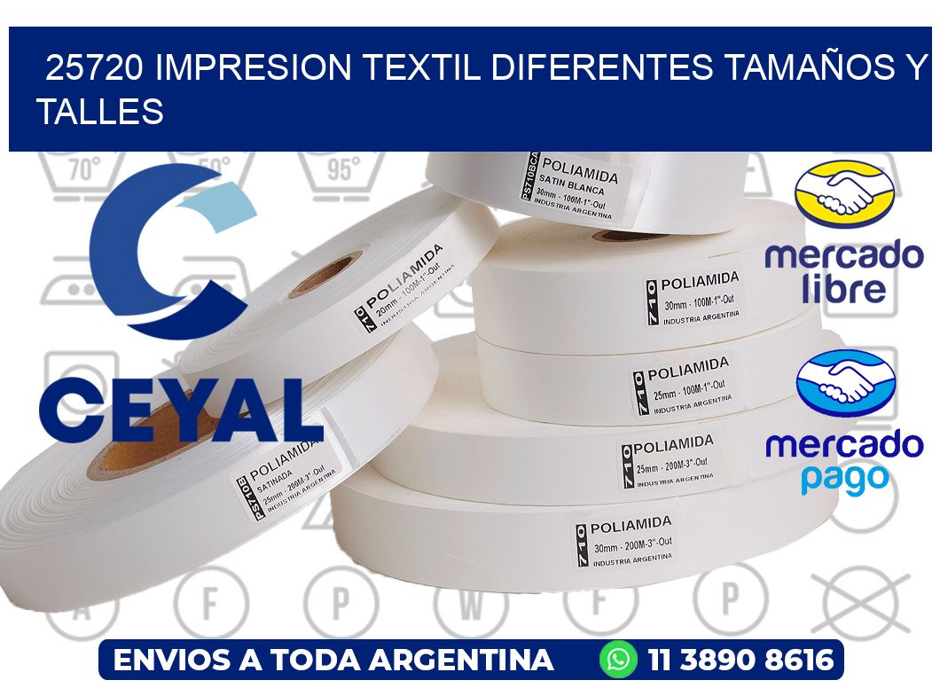 25720 IMPRESION TEXTIL DIFERENTES TAMAÑOS Y TALLES