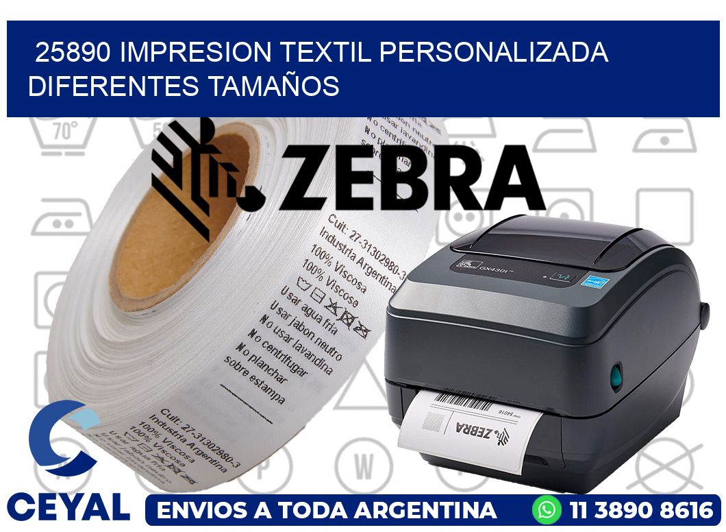 25890 IMPRESION TEXTIL PERSONALIZADA DIFERENTES TAMAÑOS