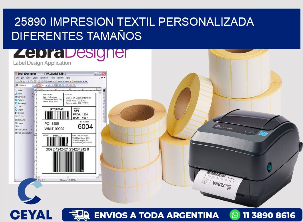 25890 IMPRESION TEXTIL PERSONALIZADA DIFERENTES TAMAÑOS