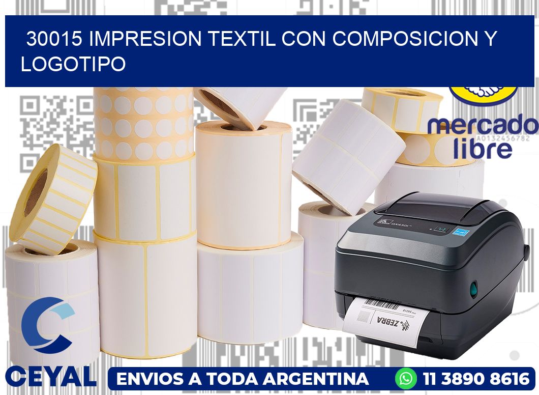 30015 IMPRESION TEXTIL CON COMPOSICION Y LOGOTIPO