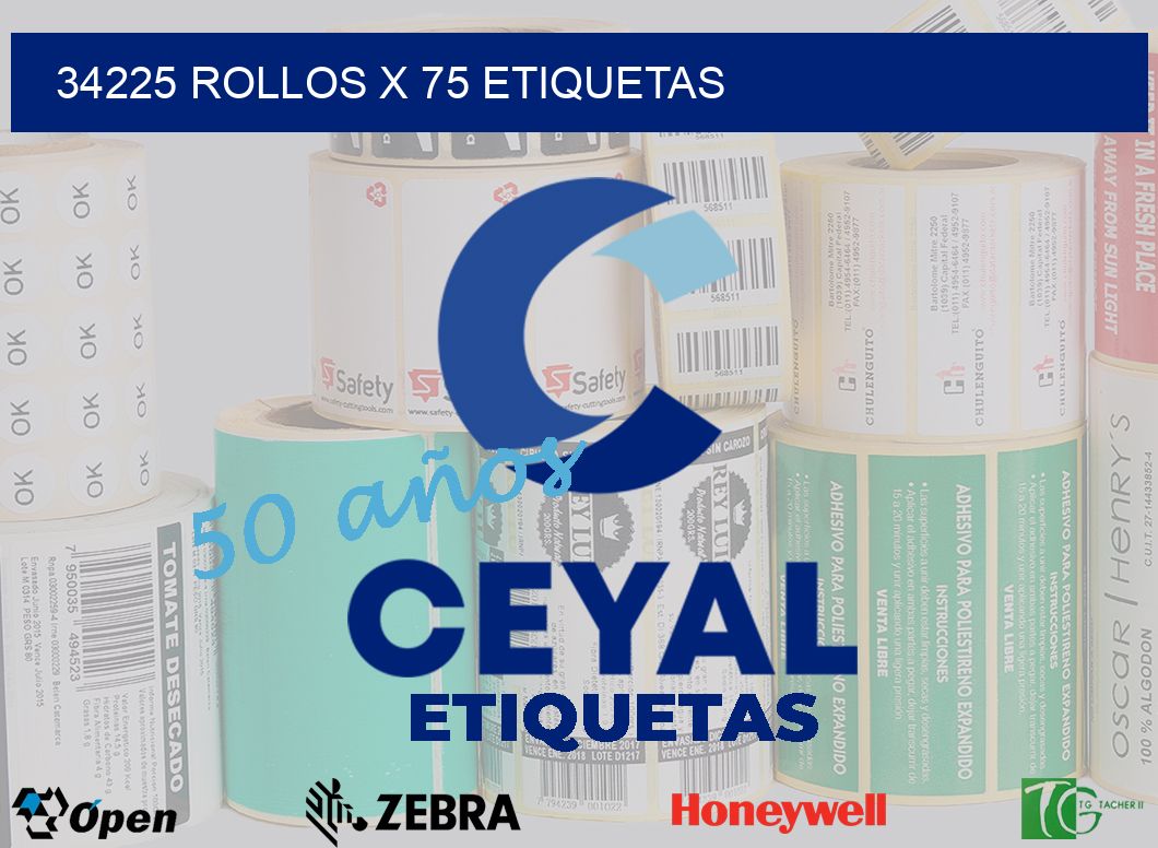 34225 Rollos x 75 etiquetas