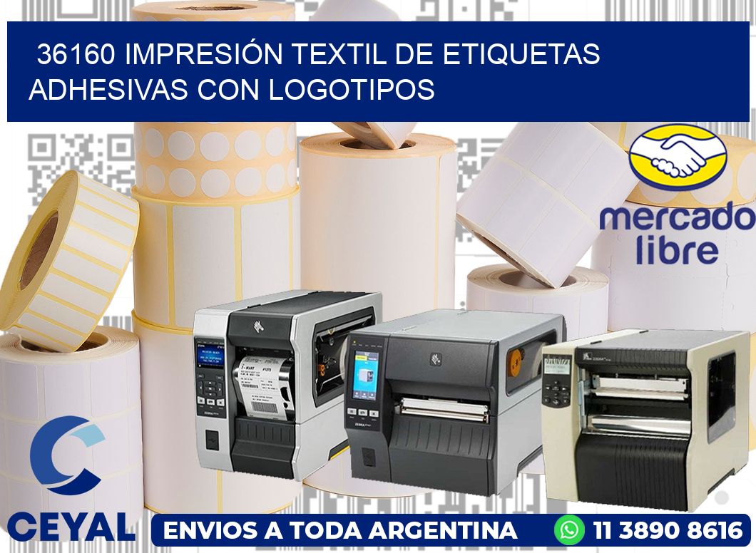 36160 IMPRESIÓN TEXTIL DE ETIQUETAS ADHESIVAS CON LOGOTIPOS