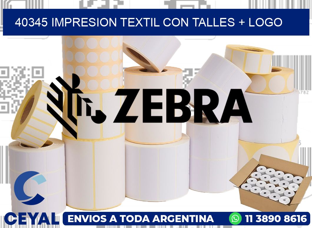 40345 IMPRESION TEXTIL CON TALLES + LOGO