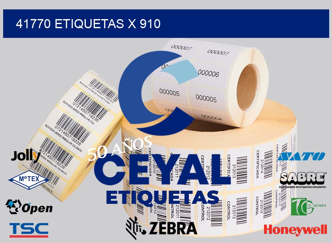 41770 Etiquetas x 910