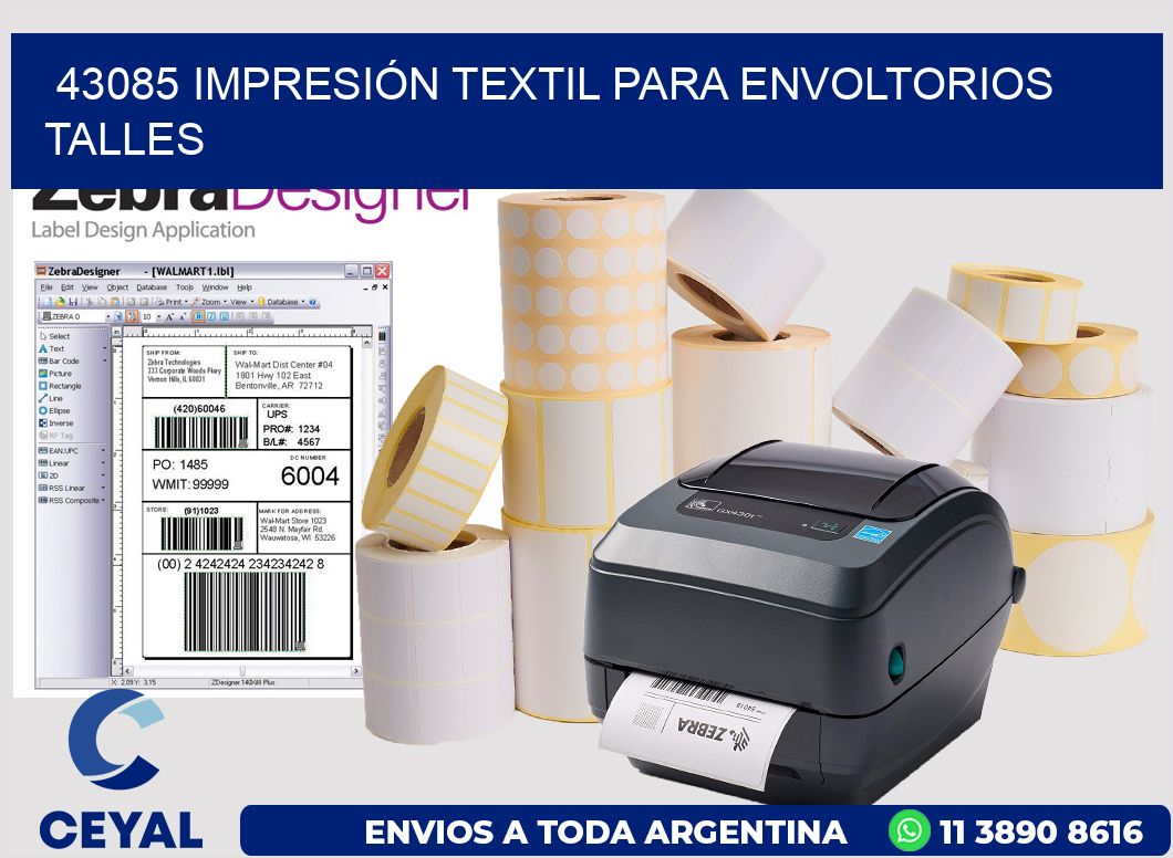 43085 IMPRESIÓN TEXTIL PARA ENVOLTORIOS TALLES