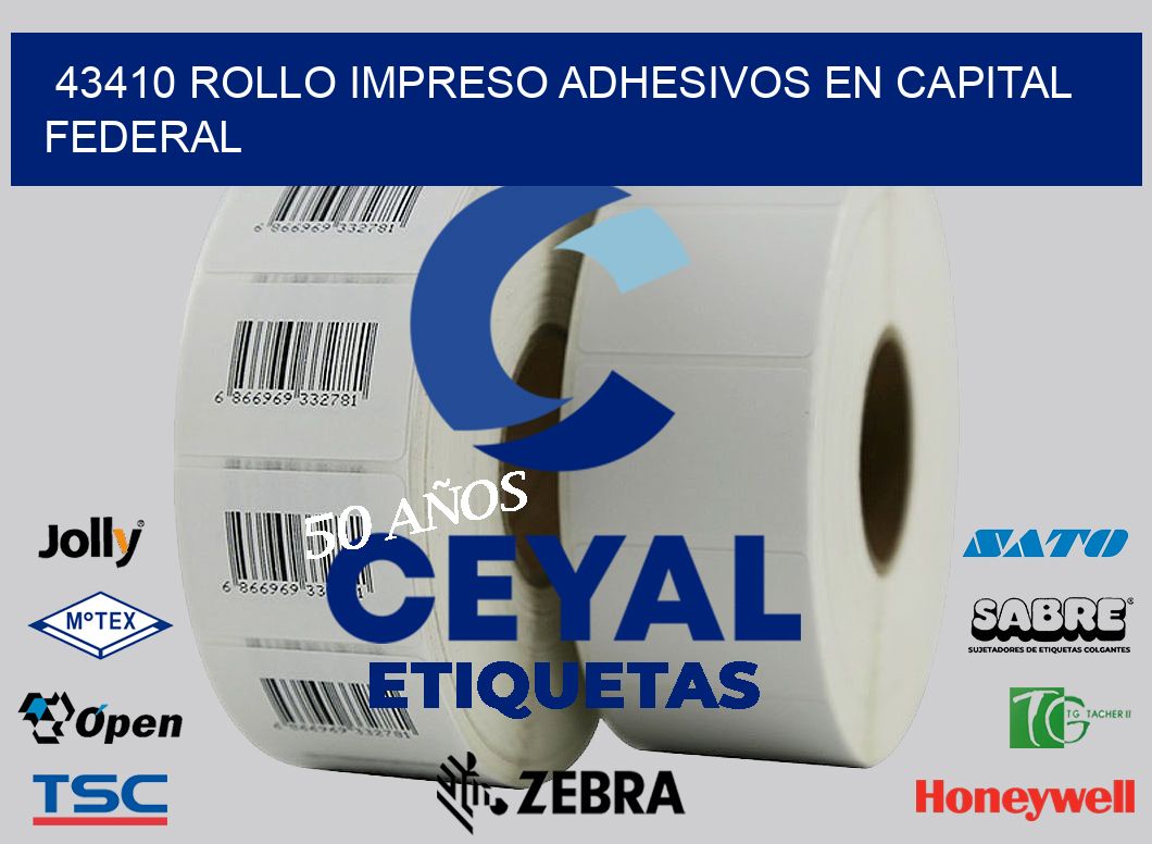 43410 ROLLO IMPRESO ADHESIVOS EN CAPITAL FEDERAL