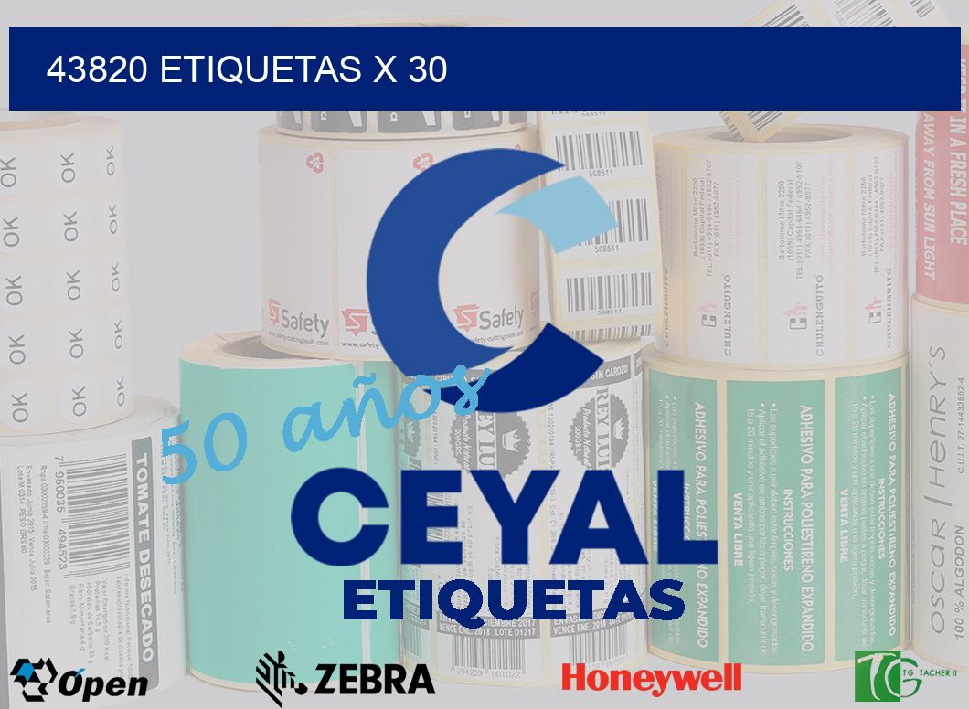 43820 Etiquetas x 30