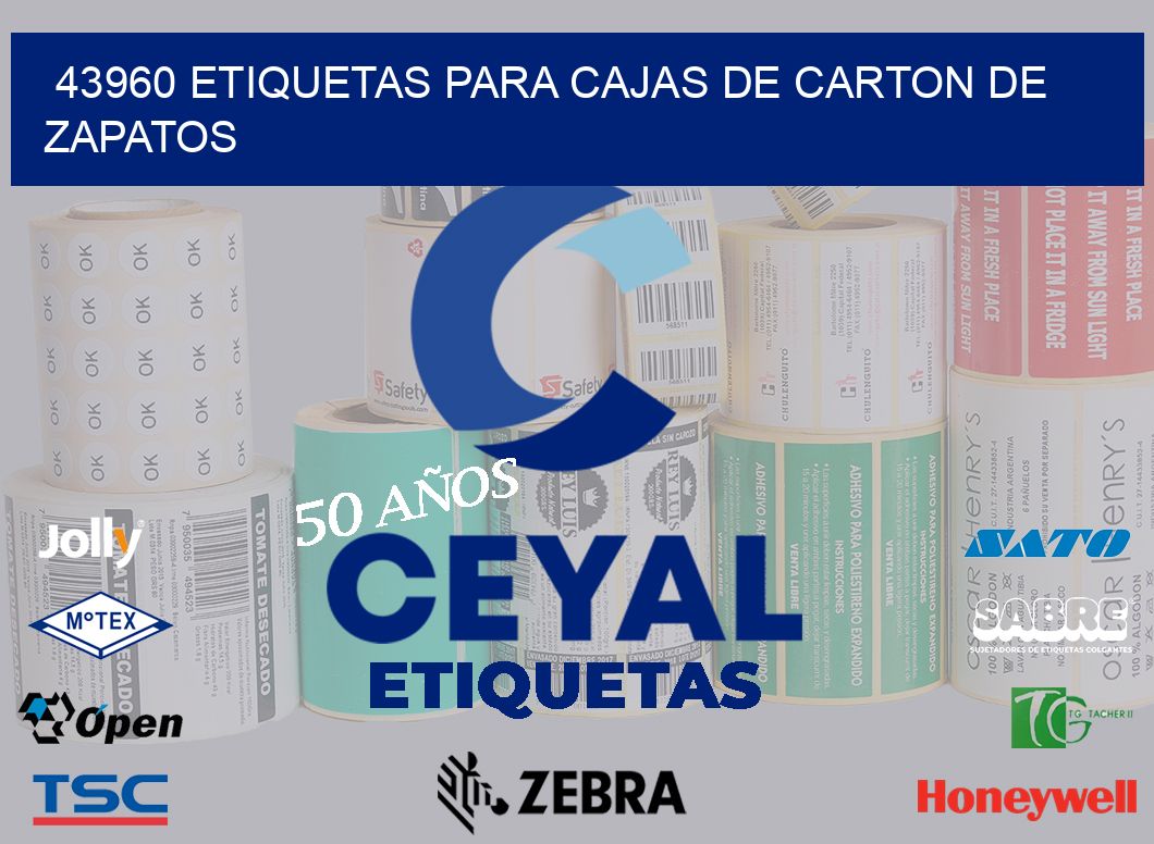 43960 ETIQUETAS PARA CAJAS DE CARTON DE ZAPATOS
