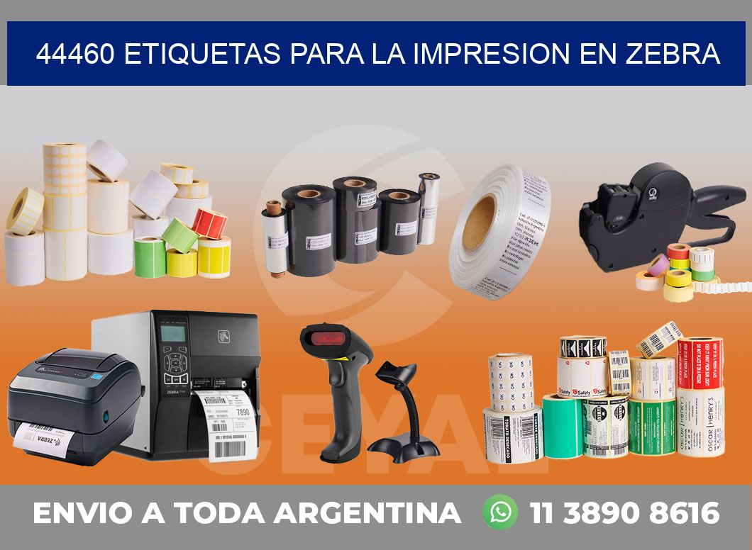 44460 ETIQUETAS PARA LA IMPRESION EN ZEBRA
