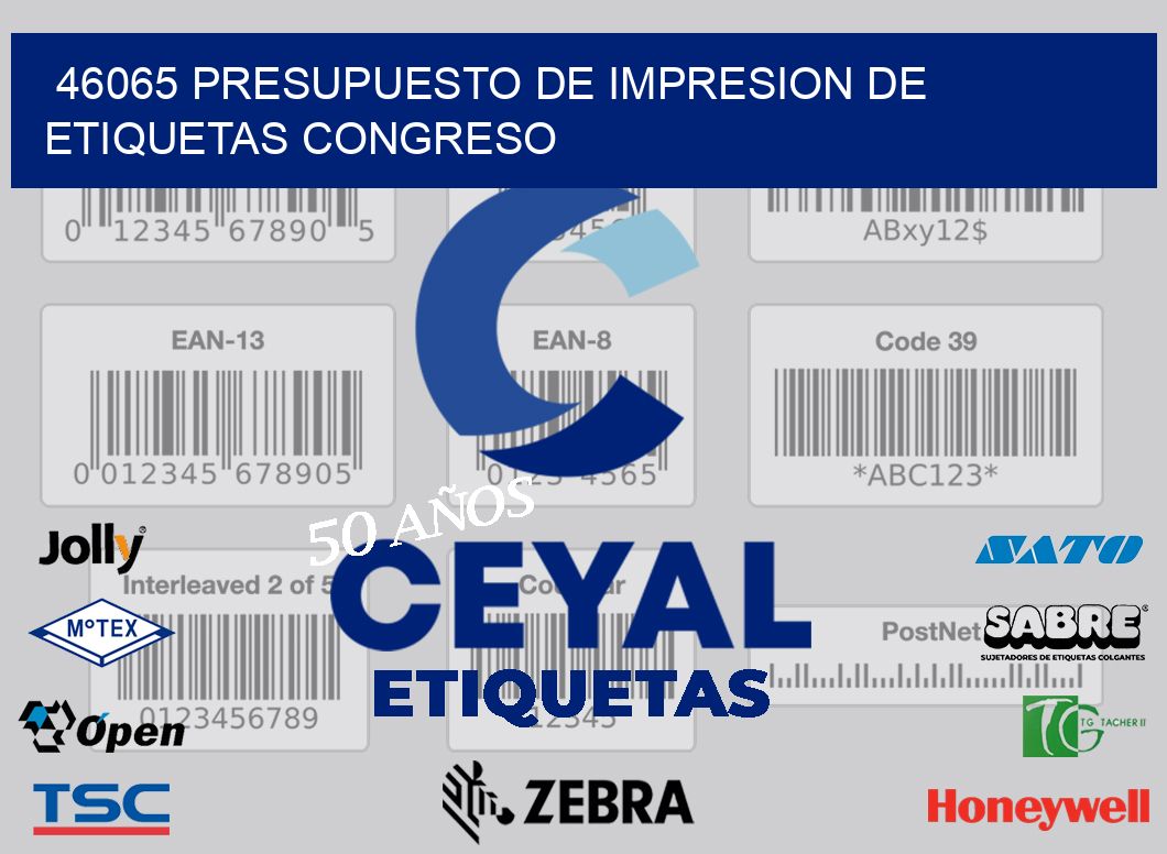 46065 PRESUPUESTO DE IMPRESION DE ETIQUETAS CONGRESO