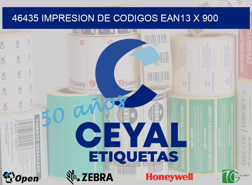 46435 impresion de codigos EAN13 x 900