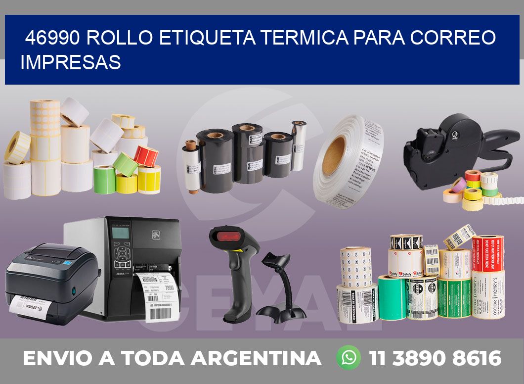 46990 ROLLO ETIQUETA TERMICA PARA CORREO IMPRESAS