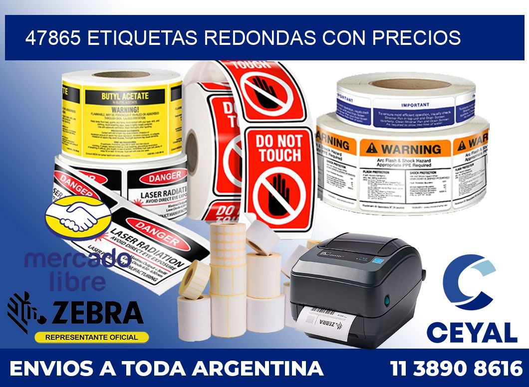 47865 ETIQUETAS REDONDAS CON PRECIOS