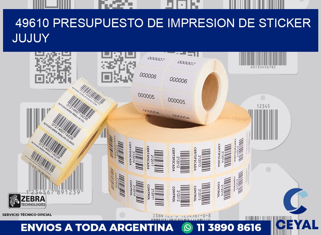 49610 PRESUPUESTO DE IMPRESION DE STICKER JUJUY