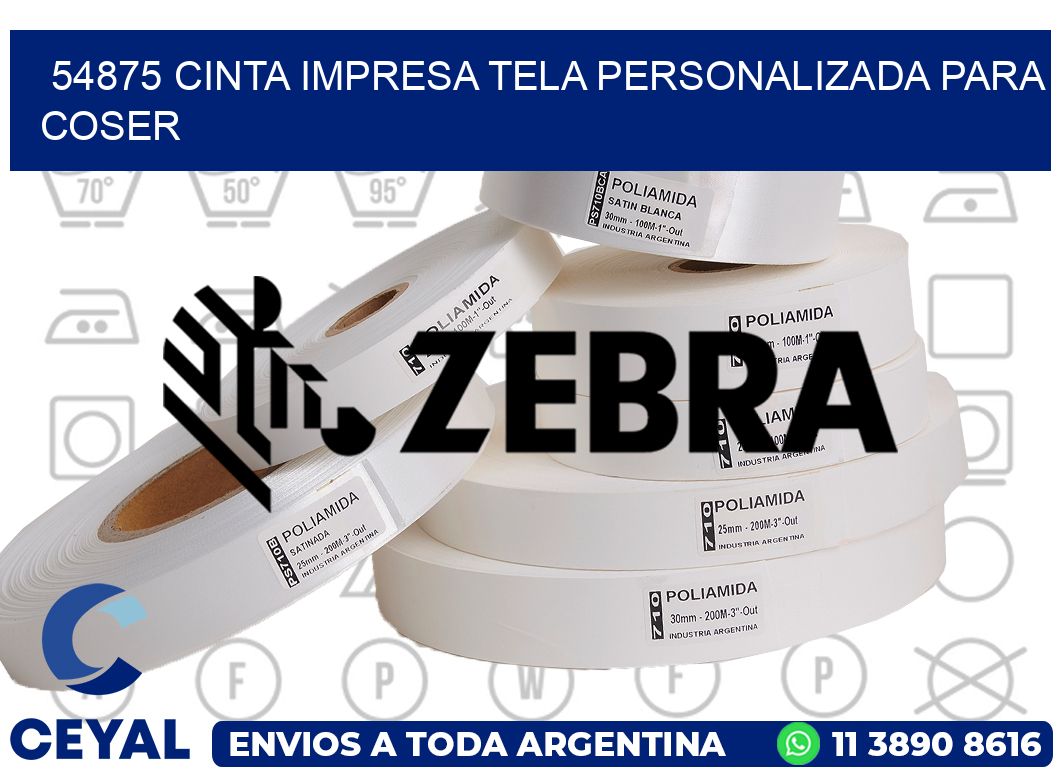 54875 CINTA IMPRESA TELA PERSONALIZADA PARA COSER