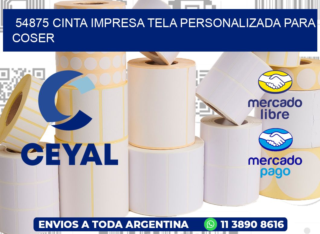 54875 CINTA IMPRESA TELA PERSONALIZADA PARA COSER