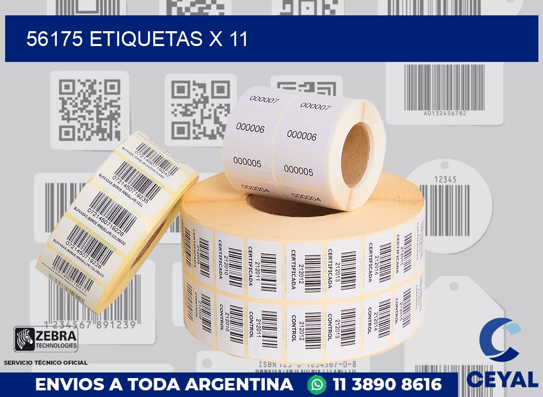 56175 Etiquetas x 11