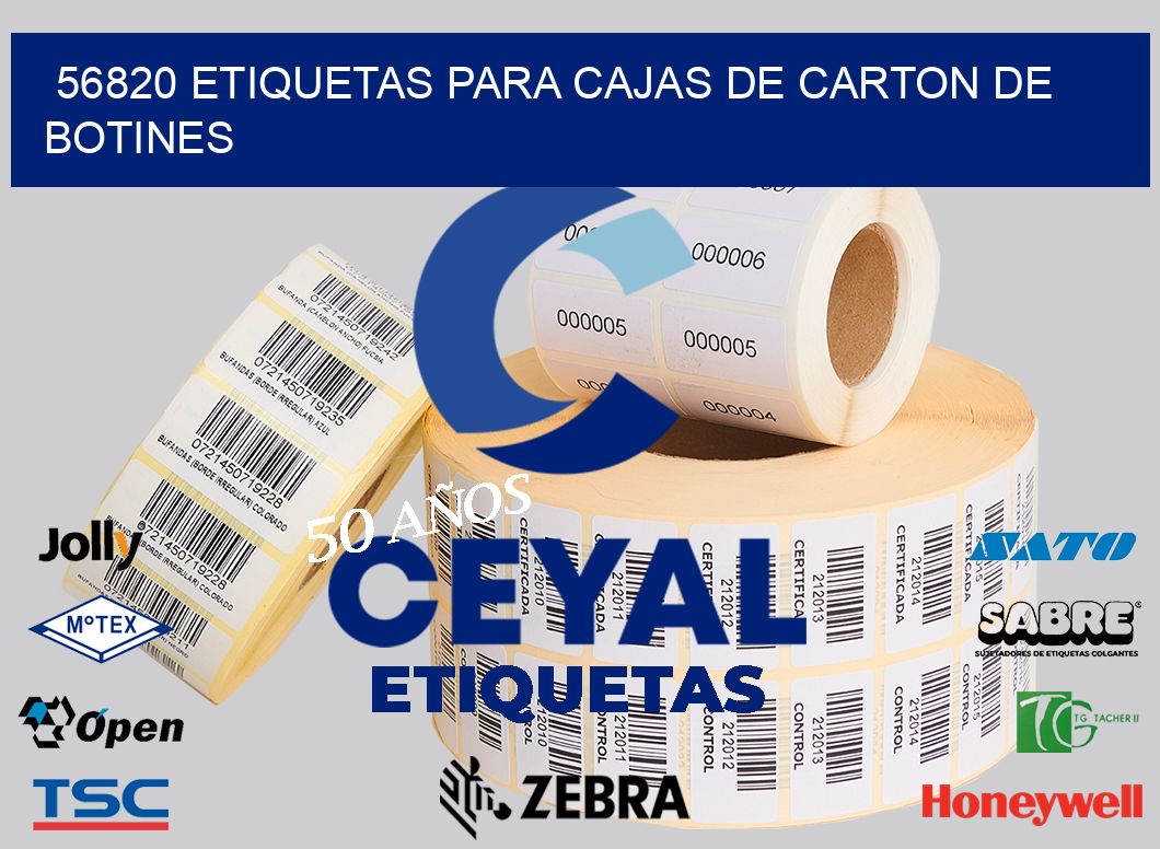 56820 ETIQUETAS PARA CAJAS DE CARTON DE BOTINES