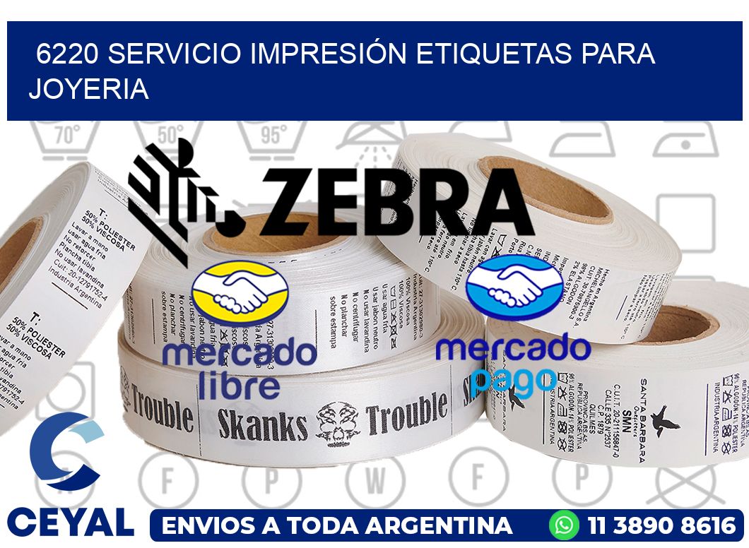 6220 SERVICIO IMPRESIÓN ETIQUETAS PARA JOYERIA