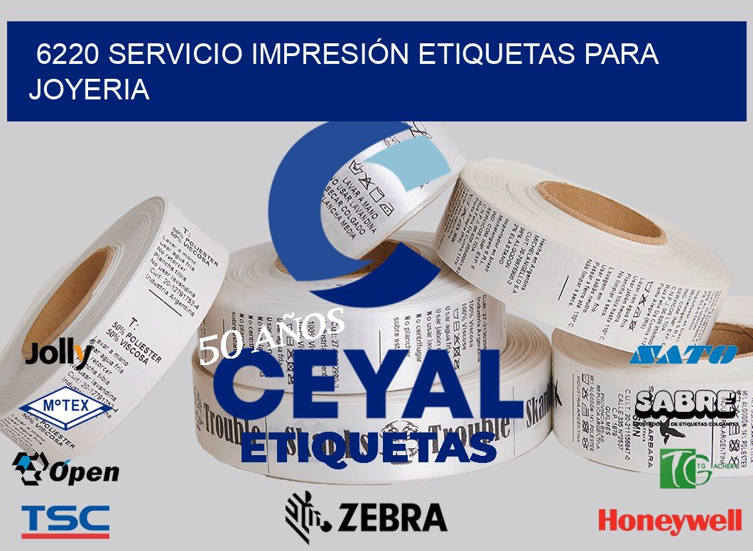 6220 SERVICIO IMPRESIÓN ETIQUETAS PARA JOYERIA