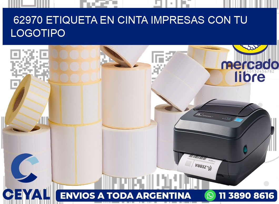 62970 ETIQUETA EN CINTA IMPRESAS CON TU LOGOTIPO