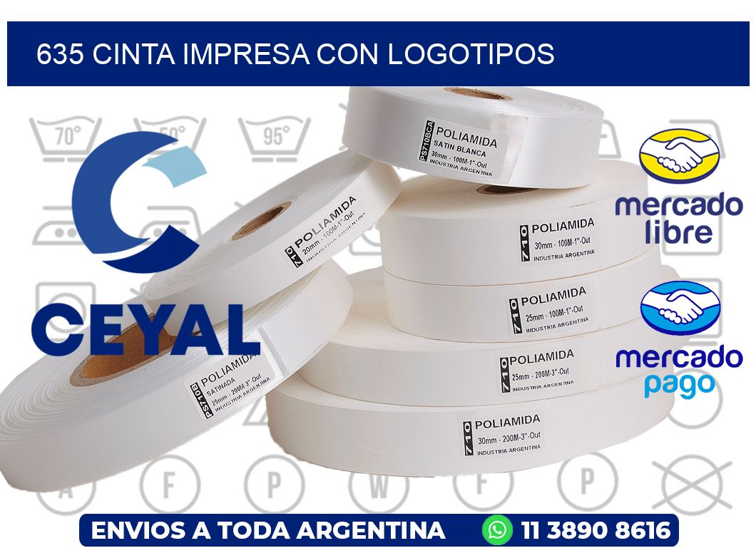 635 CINTA IMPRESA CON LOGOTIPOS
