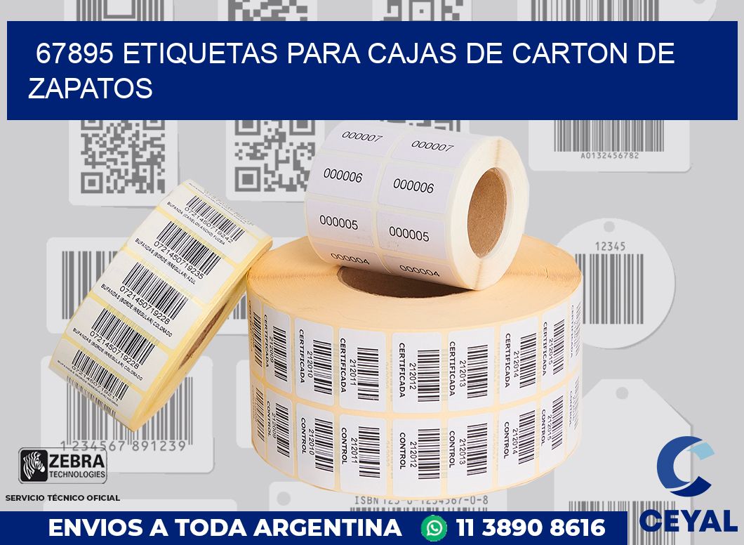 67895 ETIQUETAS PARA CAJAS DE CARTON DE ZAPATOS