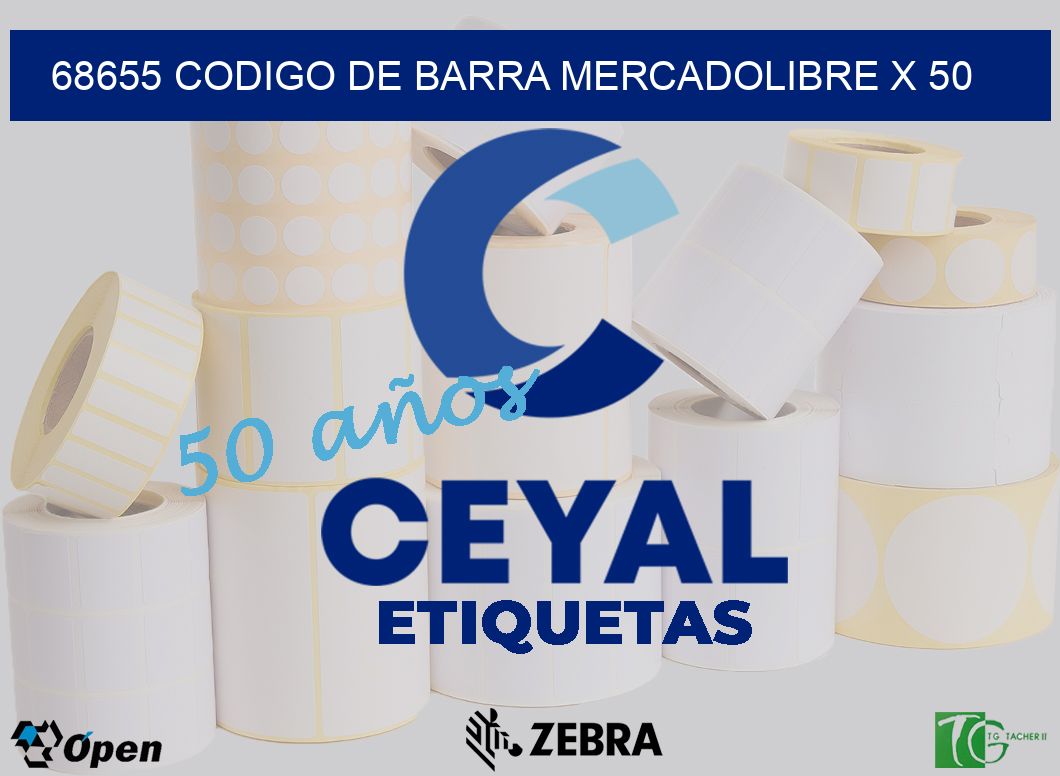 68655 codigo de barra mercadolibre x 50