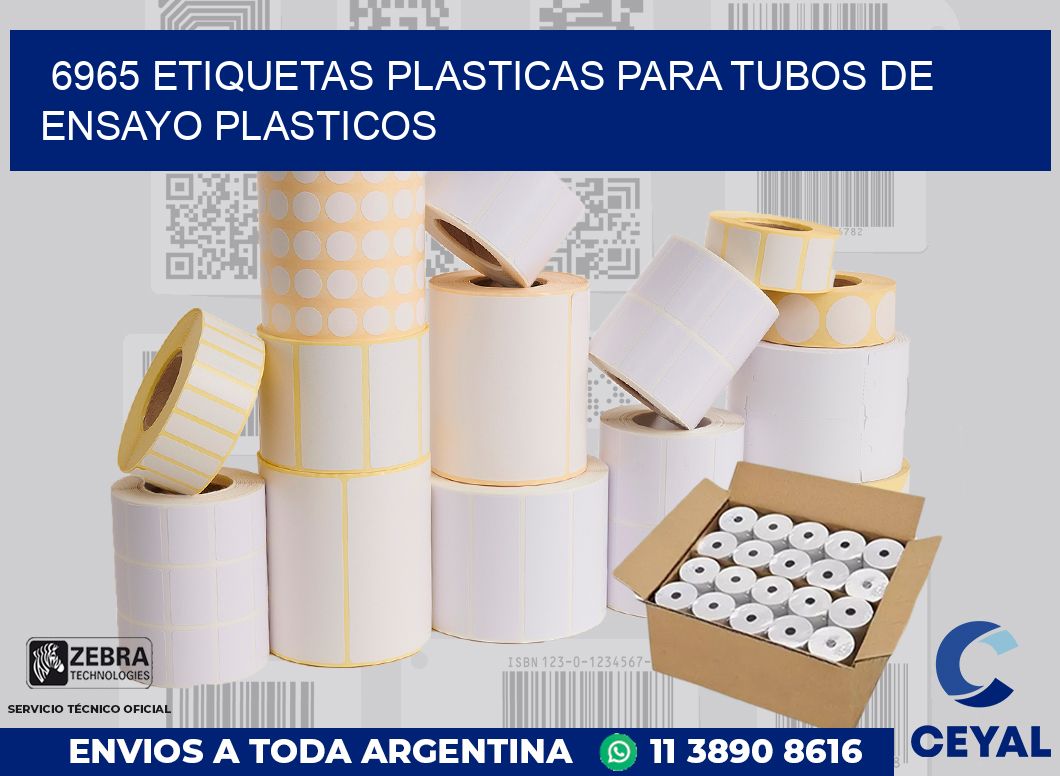 6965 ETIQUETAS PLASTICAS PARA TUBOS DE ENSAYO PLASTICOS
