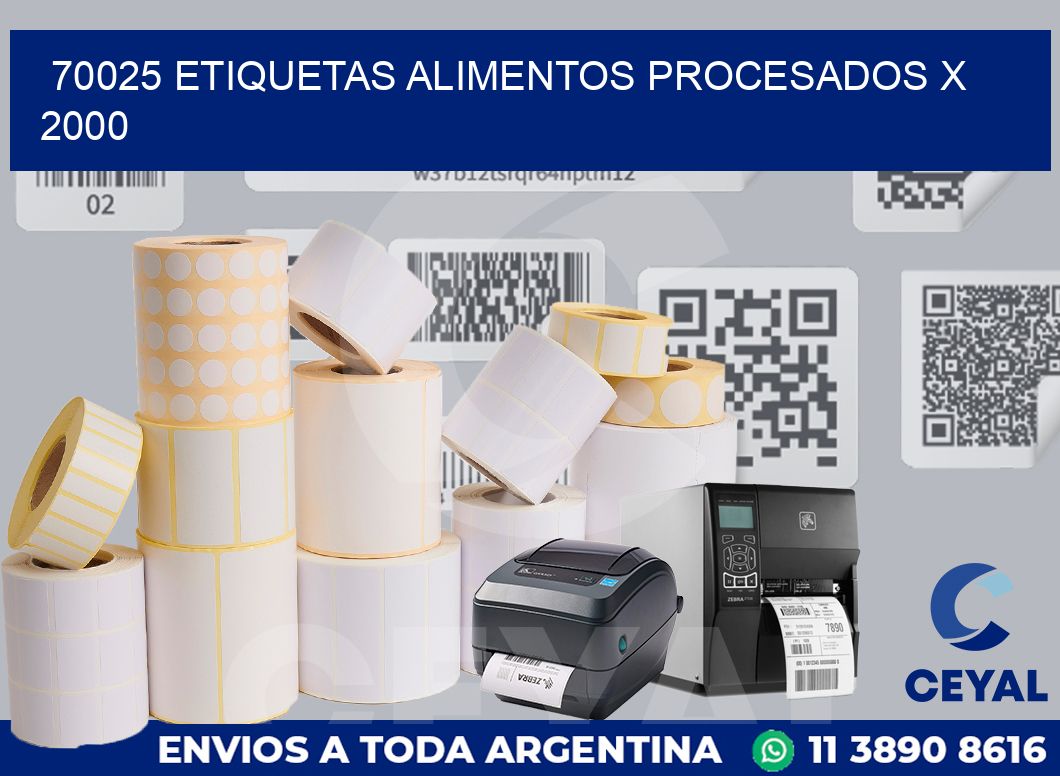 70025 etiquetas alimentos procesados x 2000