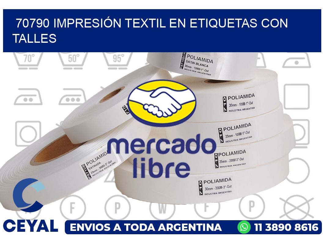 70790 IMPRESIÓN TEXTIL EN ETIQUETAS CON TALLES