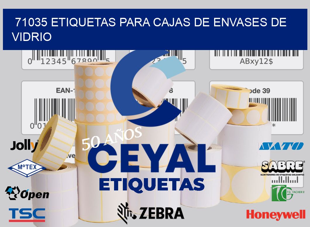 71035 ETIQUETAS PARA CAJAS DE ENVASES DE VIDRIO