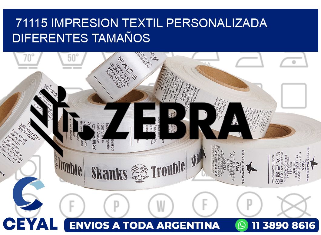 71115 IMPRESION TEXTIL PERSONALIZADA DIFERENTES TAMAÑOS
