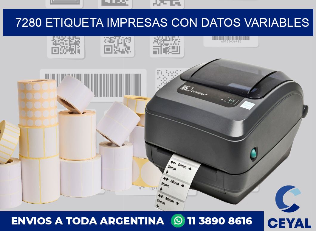 7280 ETIQUETA IMPRESAS CON DATOS VARIABLES