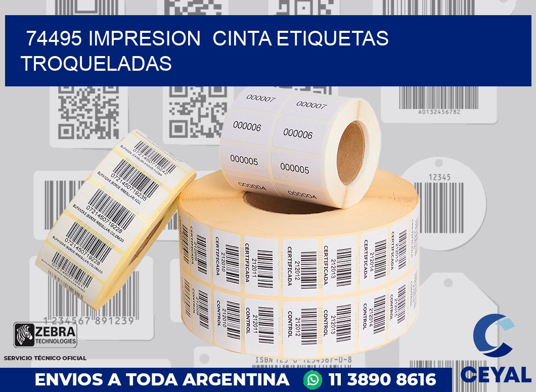 74495 impresion  cinta etiquetas troqueladas