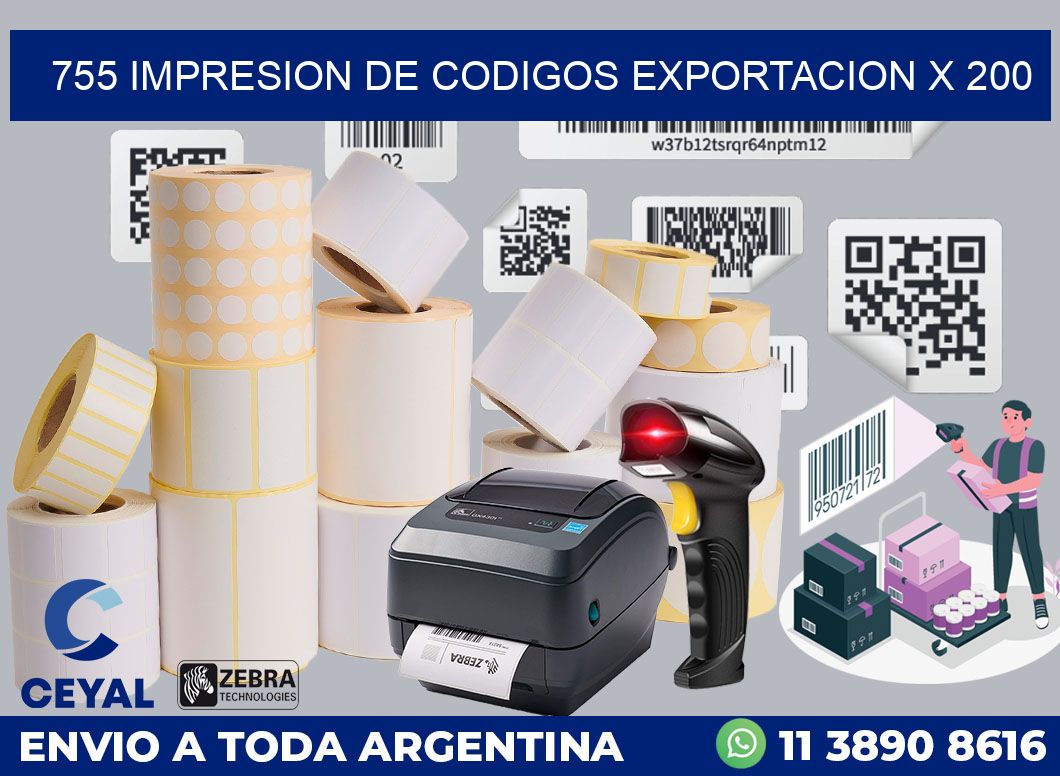 755 impresion de codigos exportacion x 200