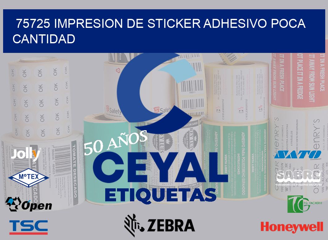 75725 IMPRESION DE STICKER ADHESIVO POCA CANTIDAD