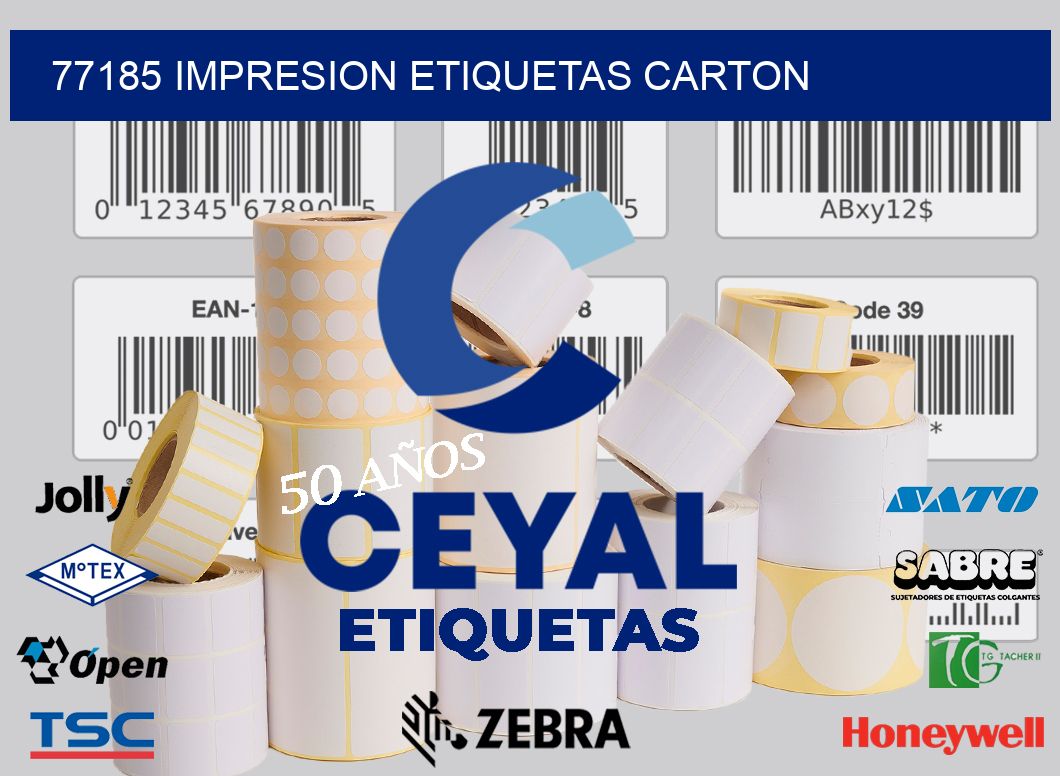 77185 IMPRESION ETIQUETAS CARTON