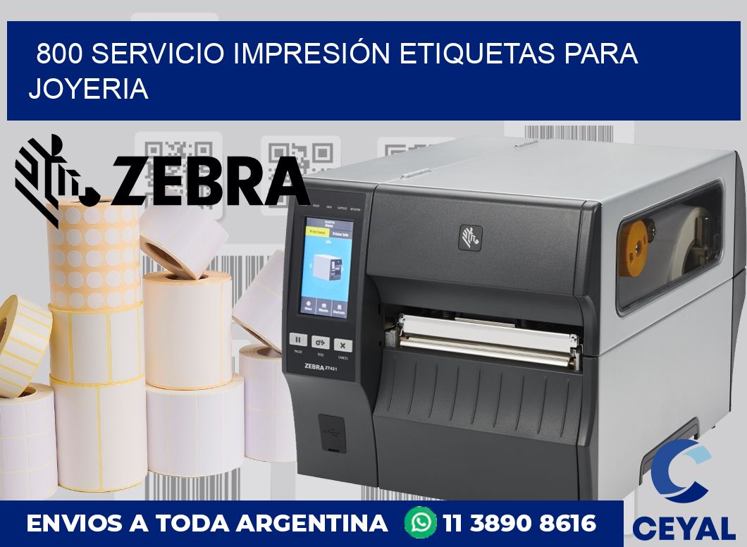800 SERVICIO IMPRESIÓN ETIQUETAS PARA JOYERIA