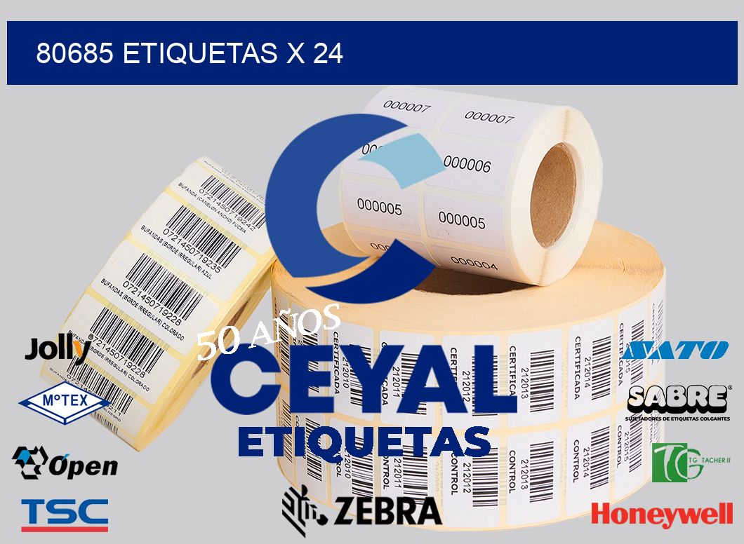 80685 Etiquetas x 24