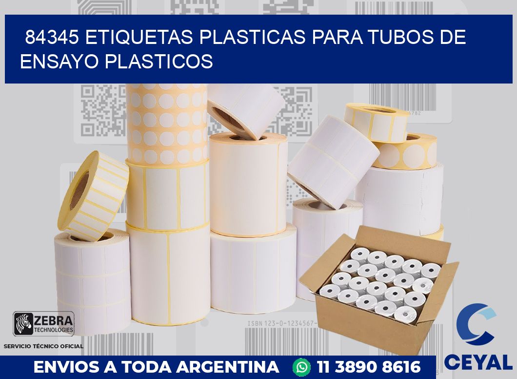 84345 ETIQUETAS PLASTICAS PARA TUBOS DE ENSAYO PLASTICOS