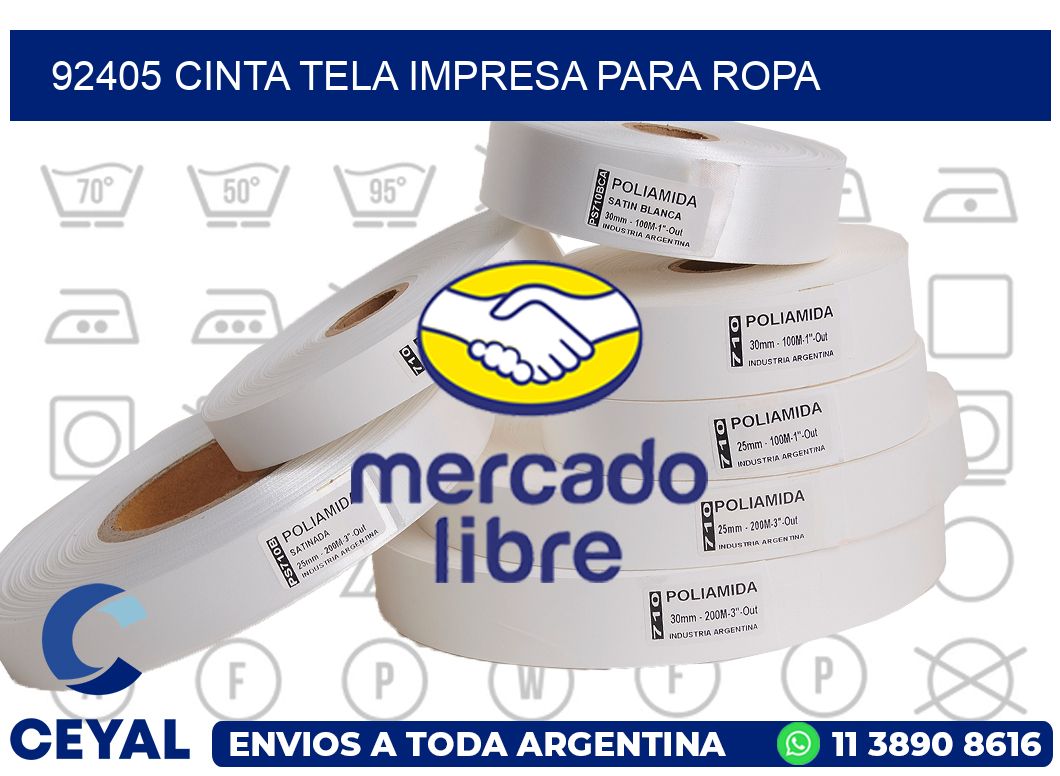 92405 CINTA TELA IMPRESA PARA ROPA